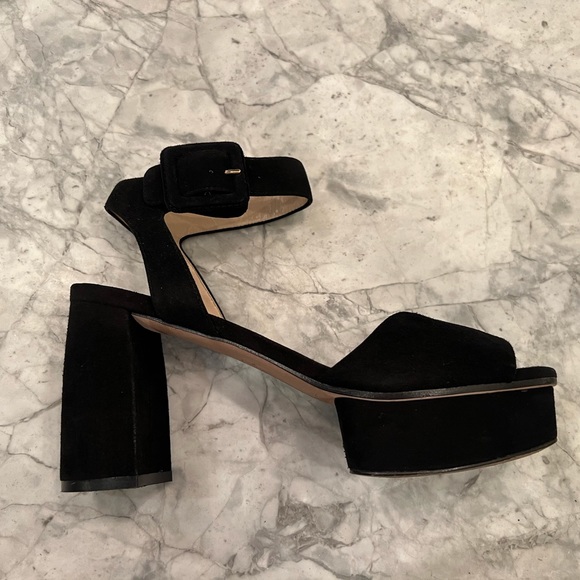 Stuart Weitzman | Shoes | Stuart Weitzman New Deal Black  Stuart Weitzman New Deal Black Suede Platform Sandals Size 9.5W (Wide)